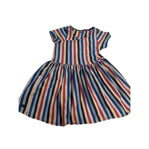 Striped Tea Short Sleeve Dress Size 7